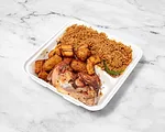 Chicken Leg with Jollof Rice & Plantain